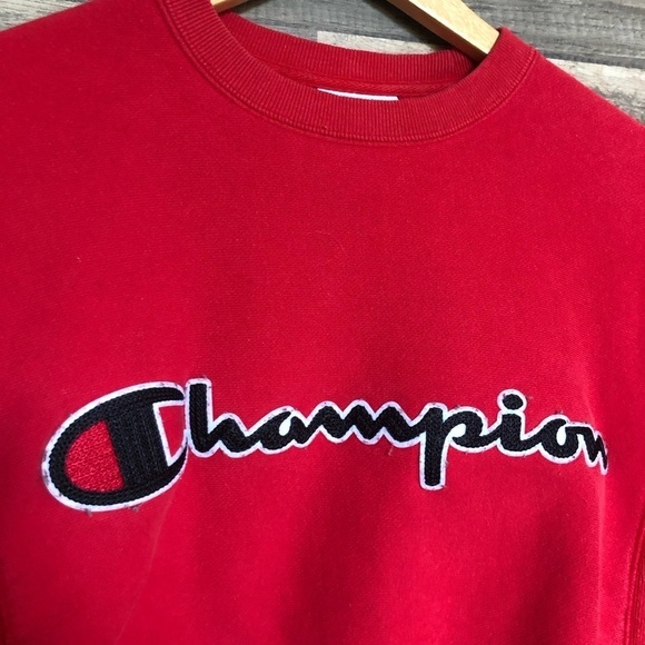 Champion Red Crewneck Sweat Shirt XS - Picture 3 of 9